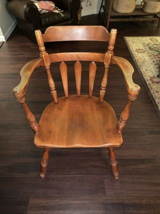 Cushman Colonial Creations Set of 6 Wooden Chairs,  Vermont.  Antique Vintage 3