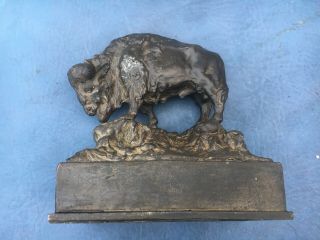 Buffalo Bronze Hand Sculpture Vintage No Base Carl Kauba (austrian 1865 - 1922)