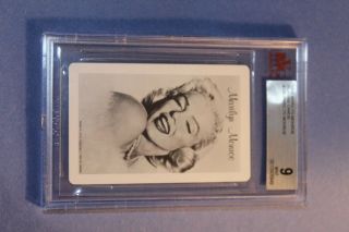1956 Marilyn Monroe Playing Cards 12d Bvg Bgs Graded Queen Of Diamonds 9