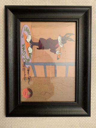 Warner Brothers Cel Bugs Bunny Home Sweet Home Signed Chuck Jones Rare Cell