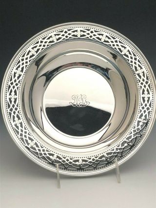 Vintage Tiffany & Co.  Sterling Silver 10.  25 " Pierced Fruit Or Centerpiece Bowl