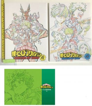 My Hero Academia Animation Art Book 3 Set Vol 1 2 & 2020 Fes Limited 4th
