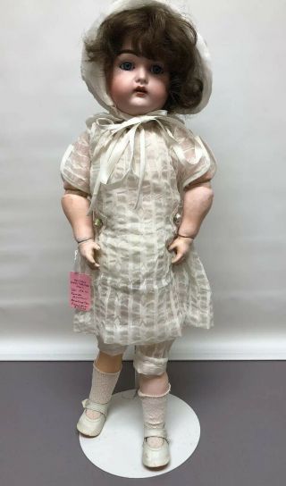 22” Antique German Bisque Doll Kammer Reinhardt Brunette 192 10 SC2 4