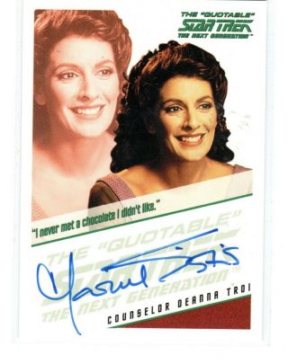 Quotable Star Trek The Next Generation Autograph Card Marina Sirtis Deanna Troi