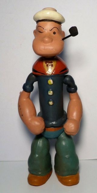 1935 King Features Wood Jointed Popeye The Sailor Doll 14 " T.