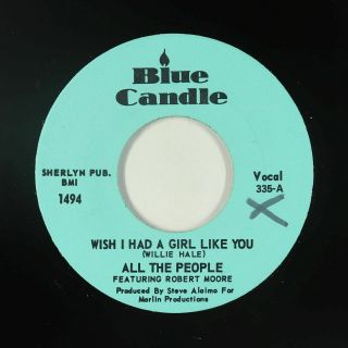 Crossover Soul 45 - All The People - Wish I Had A Girl - Blue Candle - Vg,  Mp3