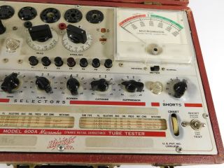 Hickok 600A Vintage Mutual Conductance Tube Tester (, may need calibration) 4