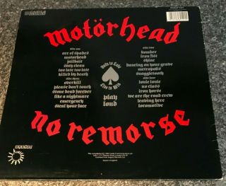 LP VINYL DOUBLE ALBUM MOTORHEAD - NO REMORSE UK PRESS 1986 EX/EX 2