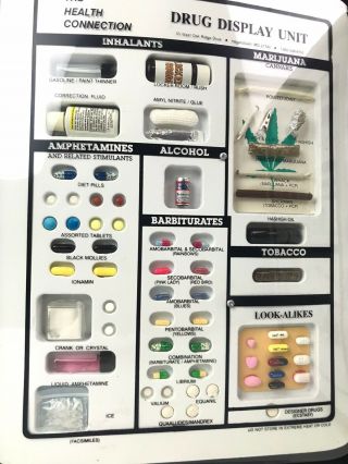 Vtg Identification Kit Police School Drug Education RARE Display Briefcase 4