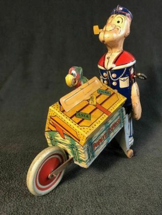 Vintage Marx Popeye Express Wind Up Tin Litho Toy