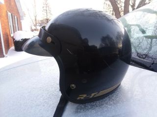 Vintage Bell Rt Black Racing Helmet 9 / 81 Size 7 1/2 60cm Shows Wear & Use Old