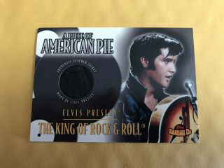 2001 Topps American Pie Elvis Presley Worn Leather Jacket Relic Card