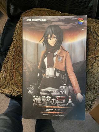 Rah Real Action Heroes Attack On Titan Mikasa Ackerman 1/6 Scale Authentic
