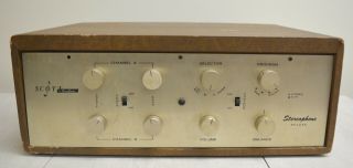 Vintage Custom Deluxe Scott Stereo Stereophone Tube Preamplifier Rare Amp
