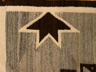 Vintage Native American Two Grey Hills Navajo Rug - Blanket 2