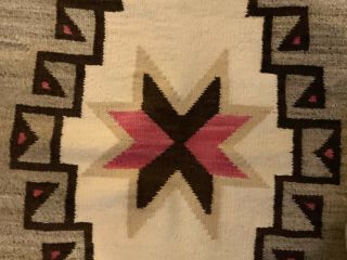 Vintage Native American Two Grey Hills Navajo Rug - Blanket 3