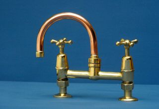 Vintage Mixer Tap - Belfast Sink - Faucet - Vintage - Brass - Retro - Made In Uk