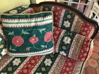 SPANISH REVIVAL 1920 ' s ANTIQUE ARTS & CRAFTS DAYBED,  DOWN - FILLED PILLOWS 4