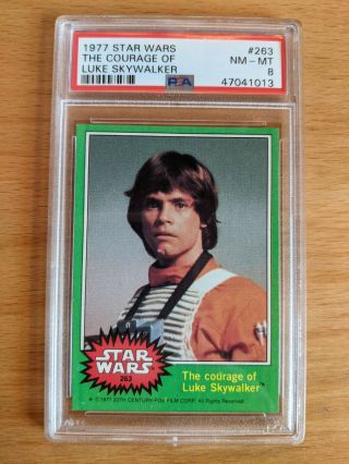 Star Wars 1977 Topps Psa 8 263 The Courage Of Luke Skywalker