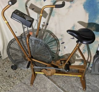 Vintage Schwinn Air - Dyne Dual Action Stationary Exercise Bike Gold