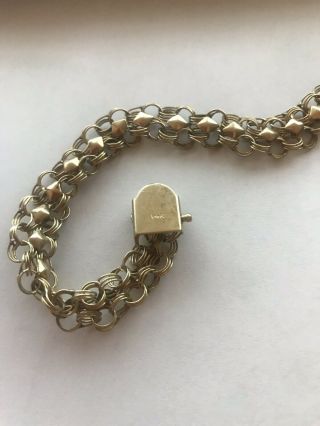 Vintage 14k Double Link Bracelet 7.  5 in Heavy Solid Gold Great Investment 5