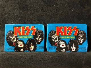 2 - Vintage Kiss Donruss Series 1 Wax Packs - From Box