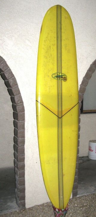 Vintage 1967 Hansen Cardiff Mike Doyle " Signature " Model Surfboard 8 