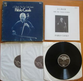 Rls 712 Pablo Casals Bach The Six Cello Suites 3xlp Emi Box Set,  Booklet