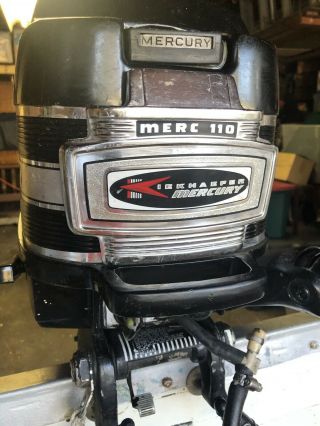 Mercury 110 9.  8 Hp Outboard Boat Motor,  15” Shaft,  Vintage 1966,  Cond.