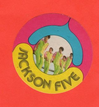 Jackson Five/michael Jackson Cloth 1972 Monty Gum Pop Star Stickers Rare