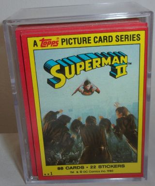 1980 Topps Superman Ii Trading Cards Complete Set 88 Cards 22 Stickers Dc Comics