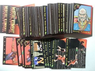 Mortal Kombat Complete Base Set Of 100 Non Sport Trading Cards,  Inserts C - Pics