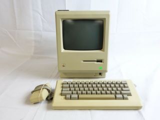 Vintage 1984 Apple Macintosh 128 M0001,  M0100 Mouse,  M0110 Keyboard