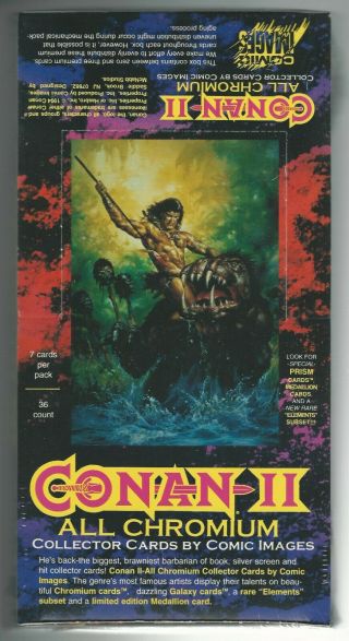 Conan Ii All Chromium Trading Cards 1994 Comic Images Box Of 36 Packs