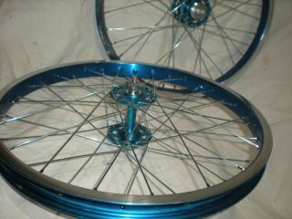 Old School Vintage BMX Araya 7c 20X1.  75 wheels blue hutch pk dg gt redline 4