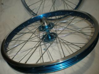 Old School Vintage BMX Araya 7c 20X1.  75 wheels blue hutch pk dg gt redline 5