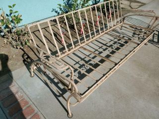 Vintage Wrought Iron Outdoor Glider and Chair 3