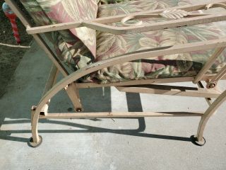 Vintage Wrought Iron Outdoor Glider and Chair 6