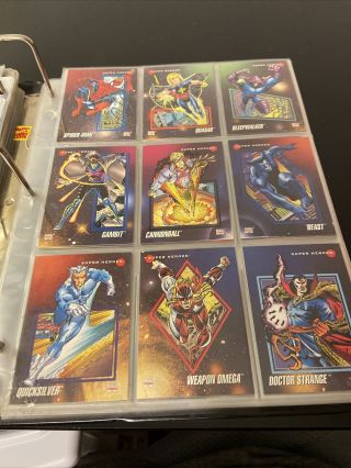 1992 Skybox Marvel Universe Series 3 Iii Complete 200 Trading Card Base Set