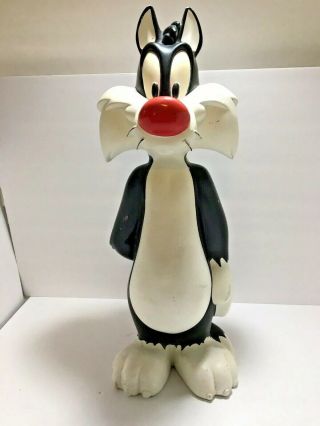 Vintage 1996 Warner Bros Sylvester Hiding Tweety Bird 23” Statue Looney Wb Rare