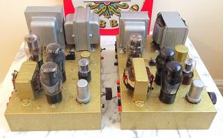 Vintage Mono Block 6V6 Valve Tube Amplifiers pair Leak Quad EL34 KT66 Tannoy 3