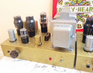 Vintage Mono Block 6V6 Valve Tube Amplifiers pair Leak Quad EL34 KT66 Tannoy 6