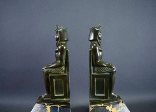 Vintage French Bronze Art Deco Bookends Pharaoh 4