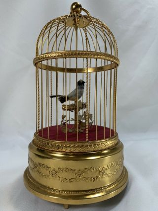 Vintage Reuge Music Sante - Croix Singing Bird Cage Automaton