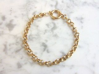 Womens Vintage Estate 14k Yellow Gold Italian Chain Bracelet 6.  9g E3878