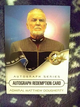 Skybox Star Trek Cinema 2000 Autograph Redemption Card Admiral Dougherty/ Zerba
