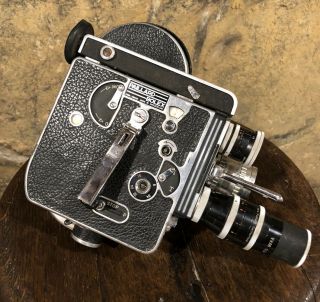 Vintage Paillard Bolex H16 Reflex 16mm Film Movie Camera With 3 Lenses
