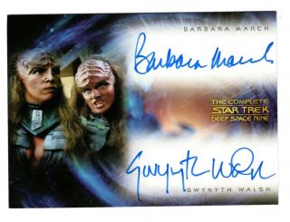 Barbara March Gwynyth Walsh Star Trek Ds9 Autograph Card Da2