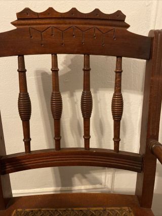 Antique Vintage Victorian High Chair 1800 ' s - 1860s Caned Seat. 5