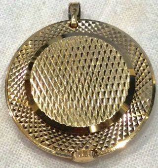 Very Rare 1950s Valuable Vintage Bulova Large 14K Solid Gold Pendant Watch 3